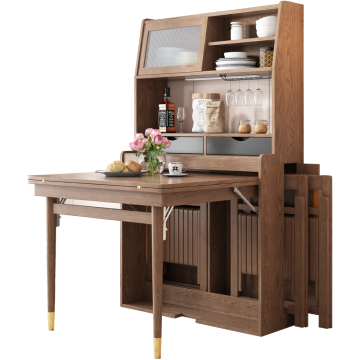 Wooden folding extend cabinet Foldable Dining Table